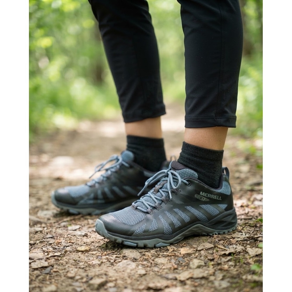 Merrell Siren Edge Q2 Waterproof Hiking Shoes Blue Black J65414 Womens 8